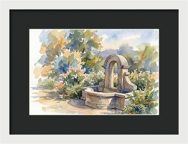 Fountain Surrounded By Blooms