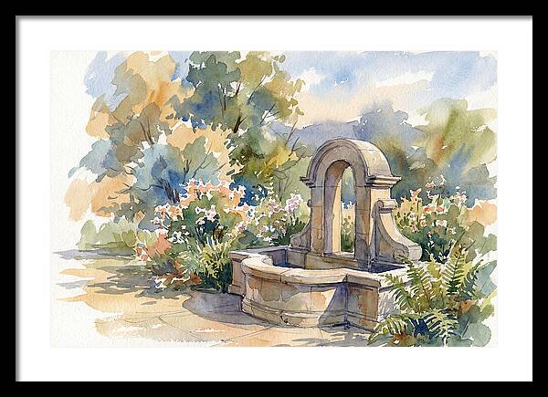 Fountain Surrounded By Blooms