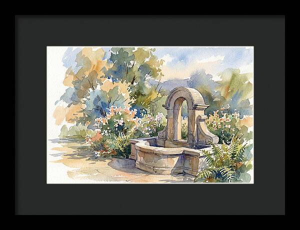 Fountain Surrounded By Blooms