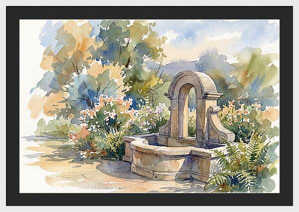 Fountain Surrounded By Blooms