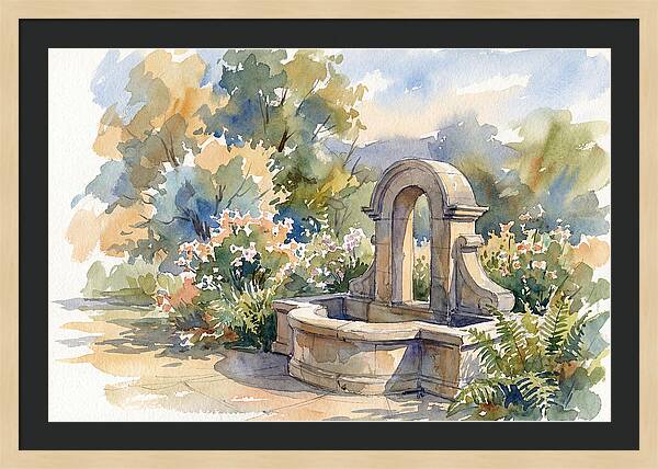 Fountain Surrounded By Blooms