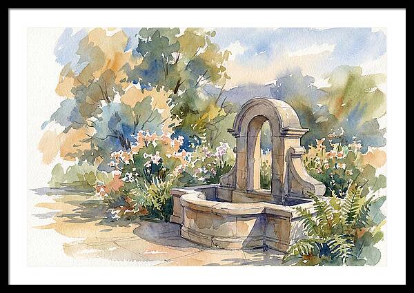 Fountain Surrounded By Blooms