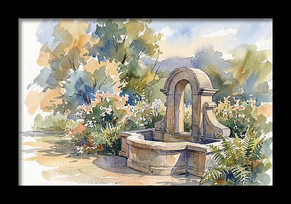 Fountain Surrounded By Blooms