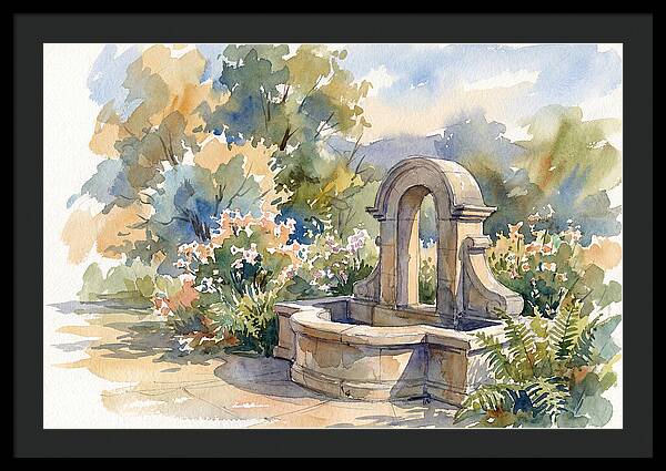 Fountain Surrounded By Blooms
