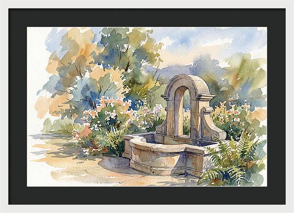 Fountain Surrounded By Blooms