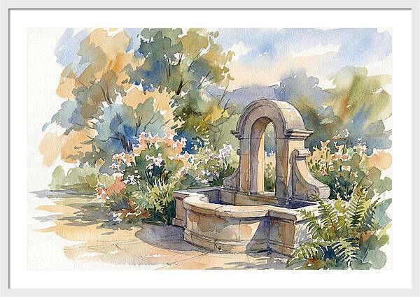Fountain Surrounded By Blooms