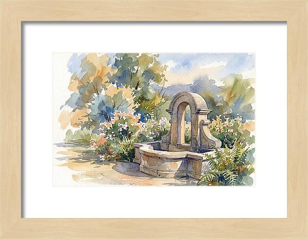 Fountain Surrounded By Blooms