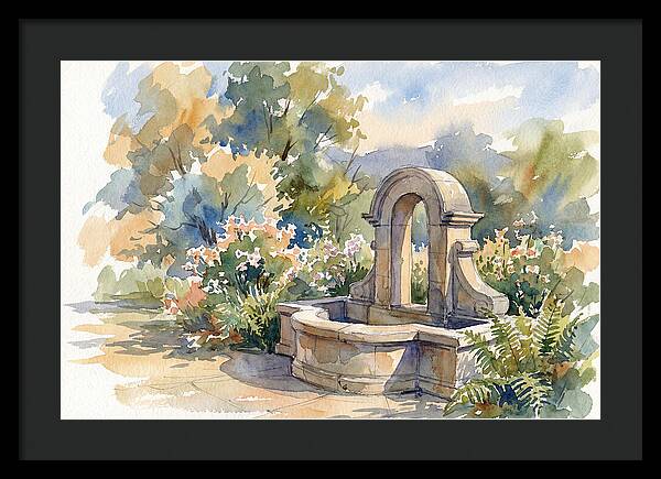 Fountain Surrounded By Blooms
