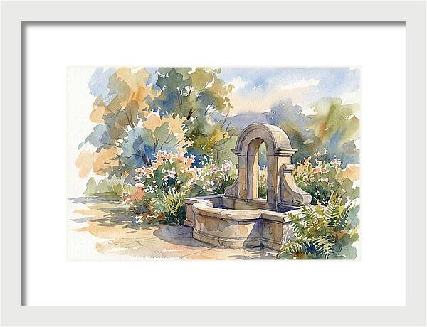 Fountain Surrounded By Blooms