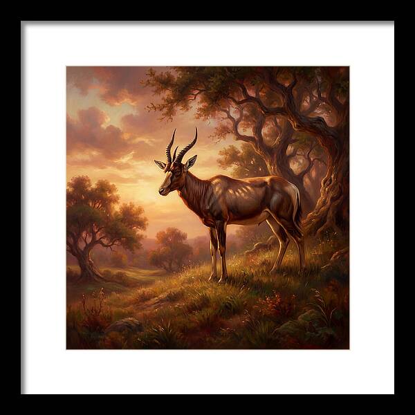 Four Horned Antelope At Dusk
