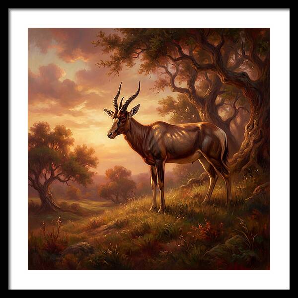 Four Horned Antelope At Dusk