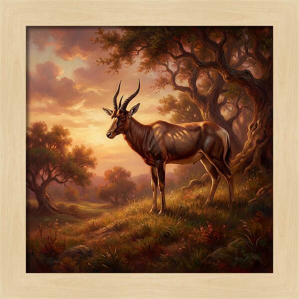 Four Horned Antelope At Dusk