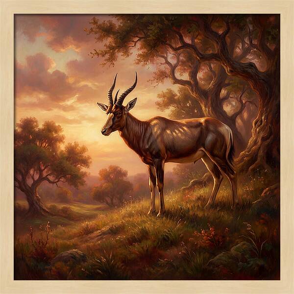 Four Horned Antelope At Dusk