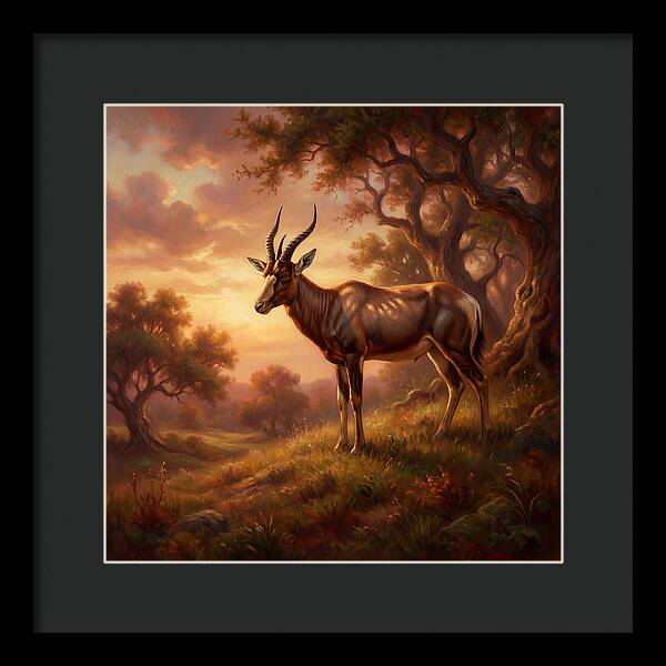 Four Horned Antelope At Dusk
