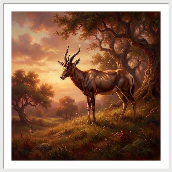 Four Horned Antelope At Dusk