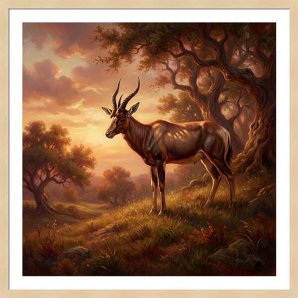 Four Horned Antelope At Dusk