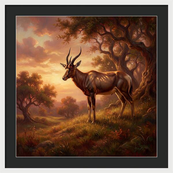 Four Horned Antelope At Dusk
