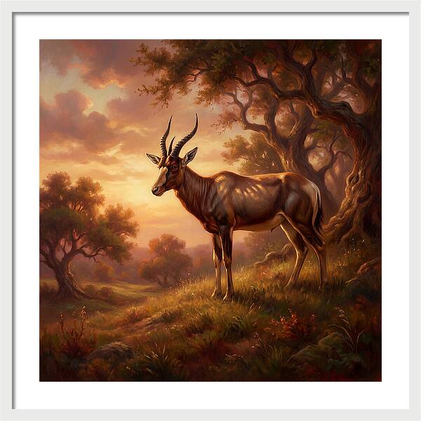 Four Horned Antelope At Dusk