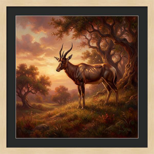 Four Horned Antelope At Dusk