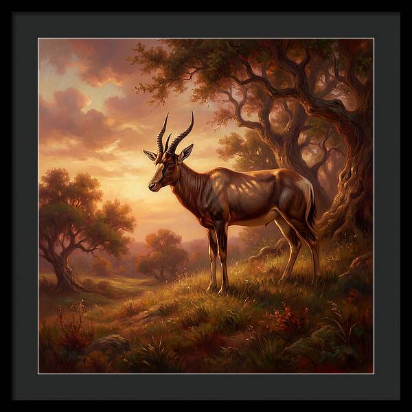 Four Horned Antelope At Dusk