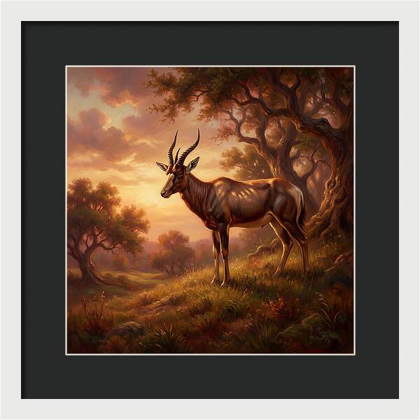 Four Horned Antelope At Dusk
