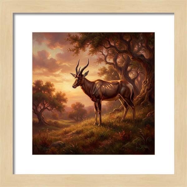 Four Horned Antelope At Dusk