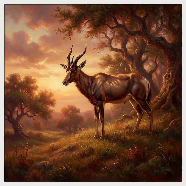 Four Horned Antelope At Dusk