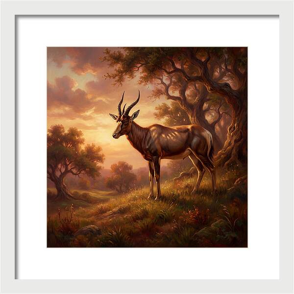 Four Horned Antelope At Dusk