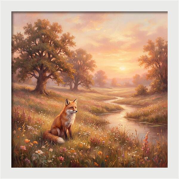Fox In A Serene Landscape
