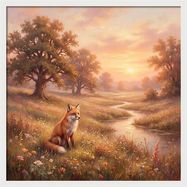 Fox In A Serene Landscape