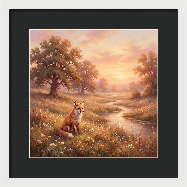 Fox In A Serene Landscape
