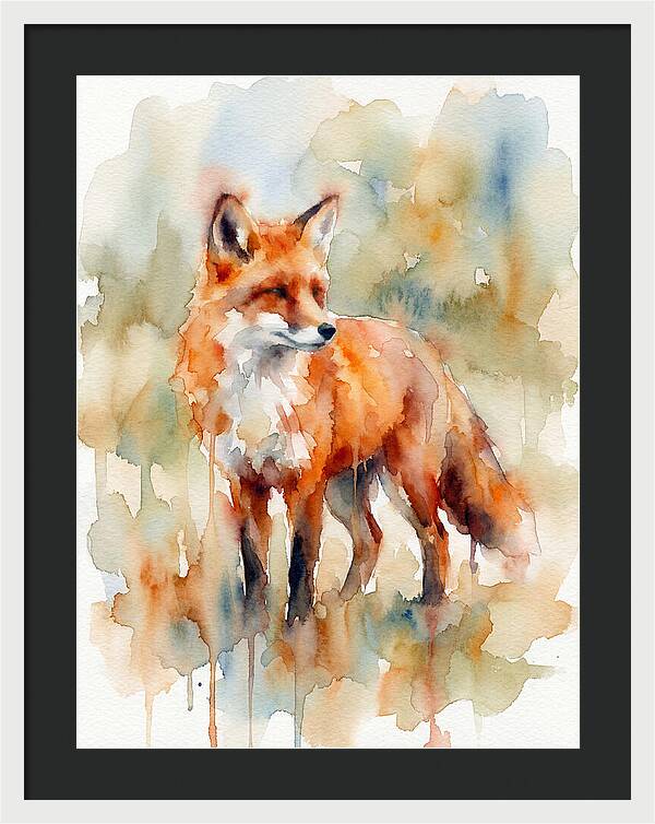 Fox In Watercolor Splendor