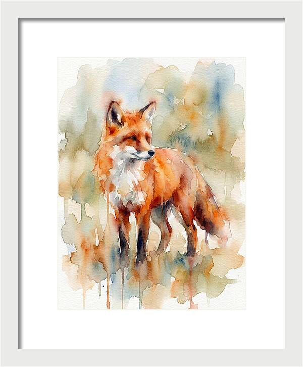 Fox In Watercolor Splendor