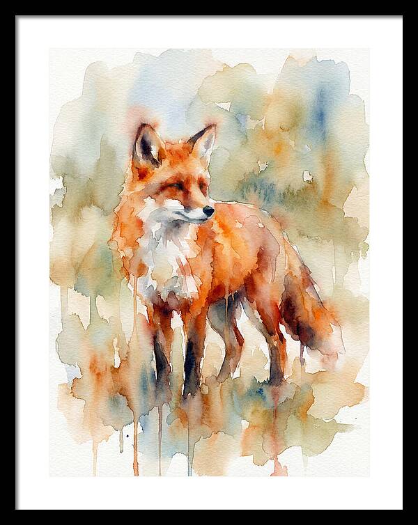 Fox In Watercolor Splendor