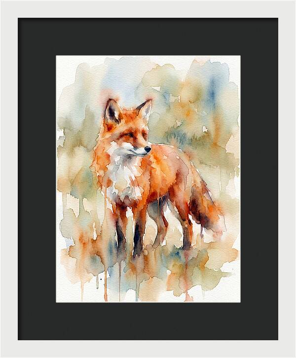 Fox In Watercolor Splendor