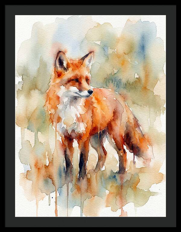 Fox In Watercolor Splendor