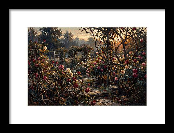 Fragrant Rose Garden At Dawn