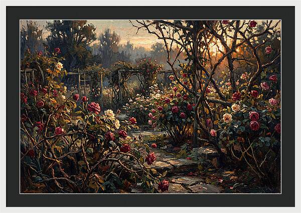 Fragrant Rose Garden At Dawn