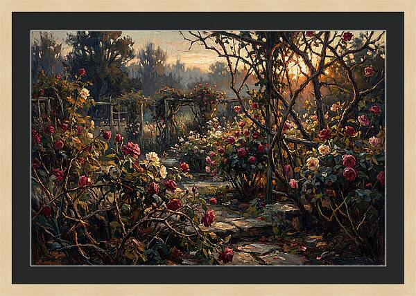 Fragrant Rose Garden At Dawn