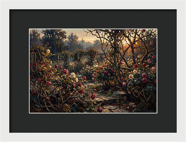 Fragrant Rose Garden At Dawn