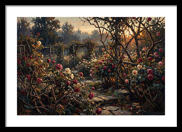 Fragrant Rose Garden At Dawn