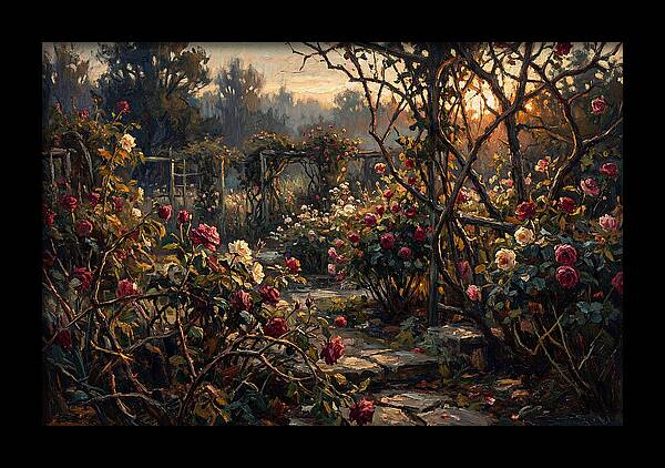 Fragrant Rose Garden At Dawn