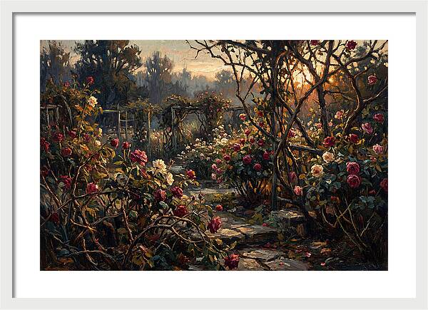 Fragrant Rose Garden At Dawn