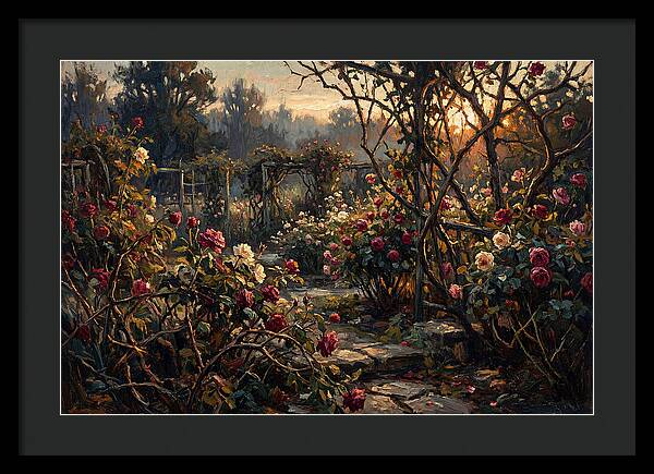 Fragrant Rose Garden At Dawn