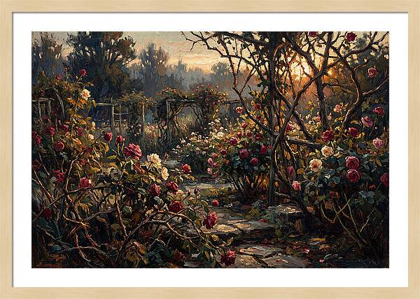 Fragrant Rose Garden At Dawn