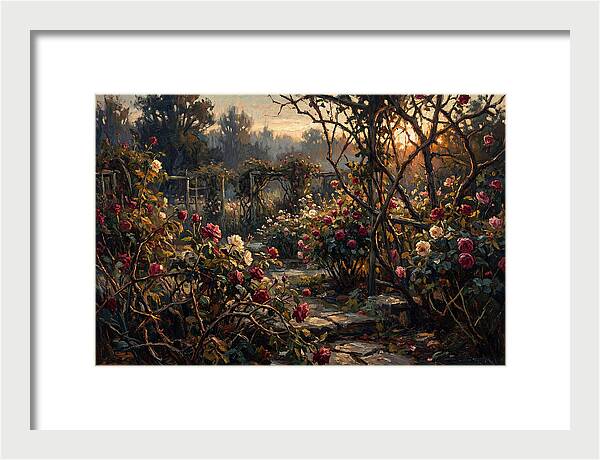 Fragrant Rose Garden At Dawn