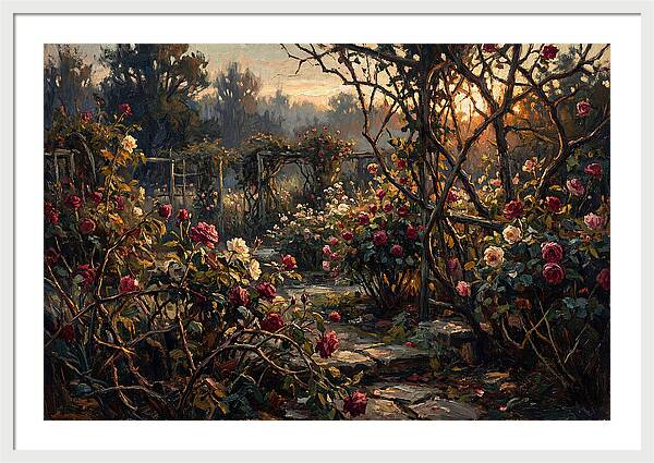 Fragrant Rose Garden At Dawn