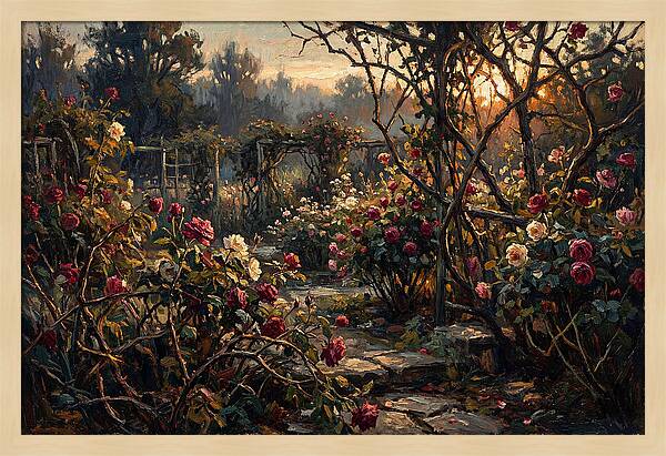Fragrant Rose Garden At Dawn