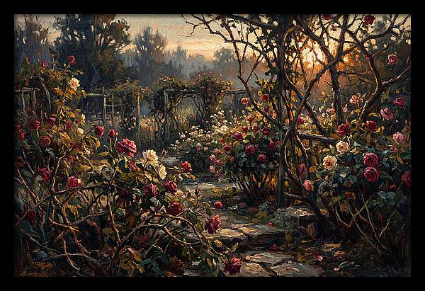 Fragrant Rose Garden At Dawn