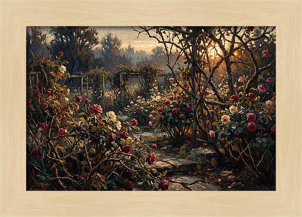 Fragrant Rose Garden At Dawn